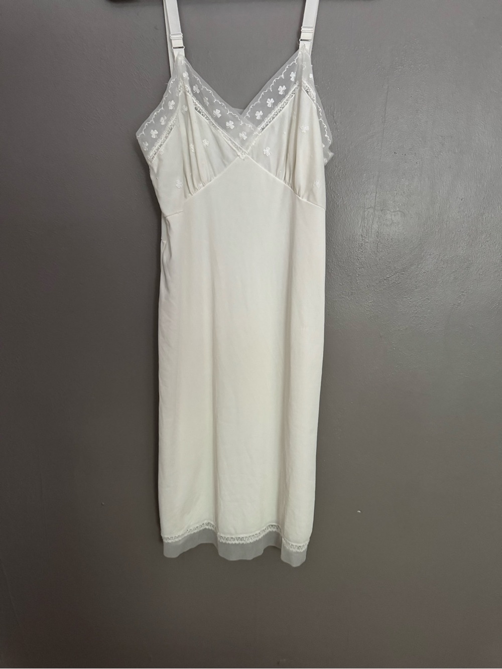 Vintage Classic Lace-Trim Slip Dress